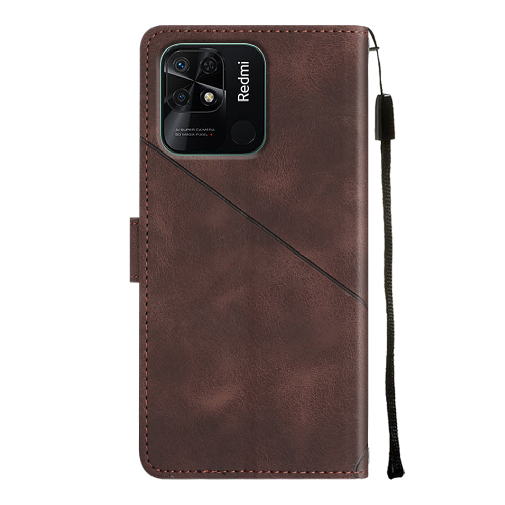 For Xiaomi Redmi 10C 4G Redmi 10 (India) 4G PT005 YB Imprinting Series-6 Cell Phone Case Stand Wallet Skin Touch Leather Phone Cover For Xiaomi Redmi 10C 4G Redmi 10 (India) 4G PT005 YB Imprinting Series-6 Cell Phone Case Stand Wallet Skin Touch Leather Phone Cover